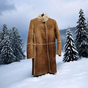 🩷 Sheepskin Women's Coat & matching hat Shearling.